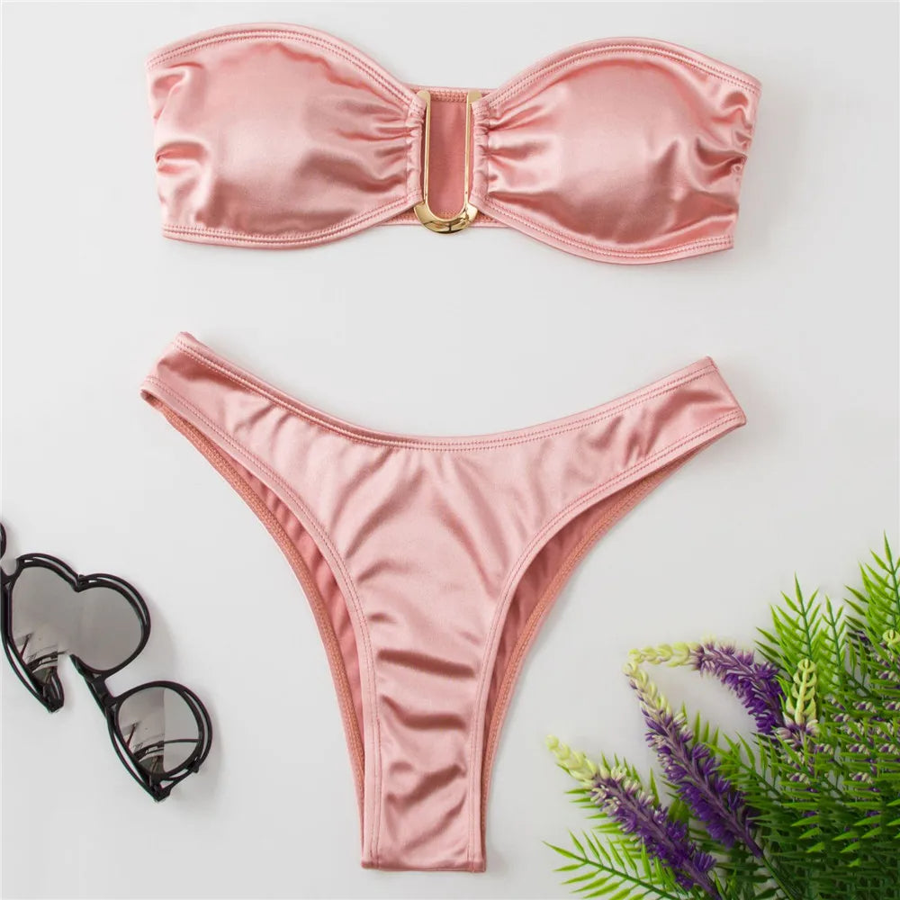 Noor - Strapless U-Shaped Swimwear-Jordyn the Label