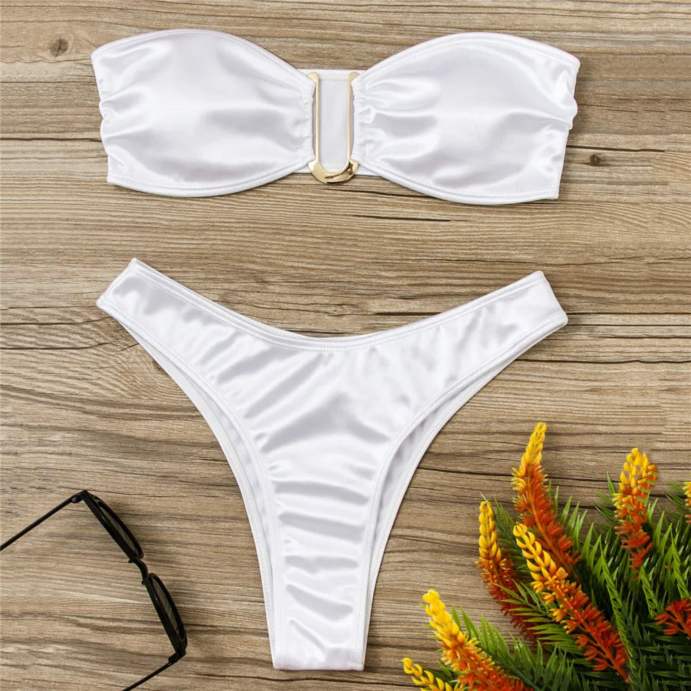 Noor - Strapless U-Shaped Swimwear-Jordyn the Label
