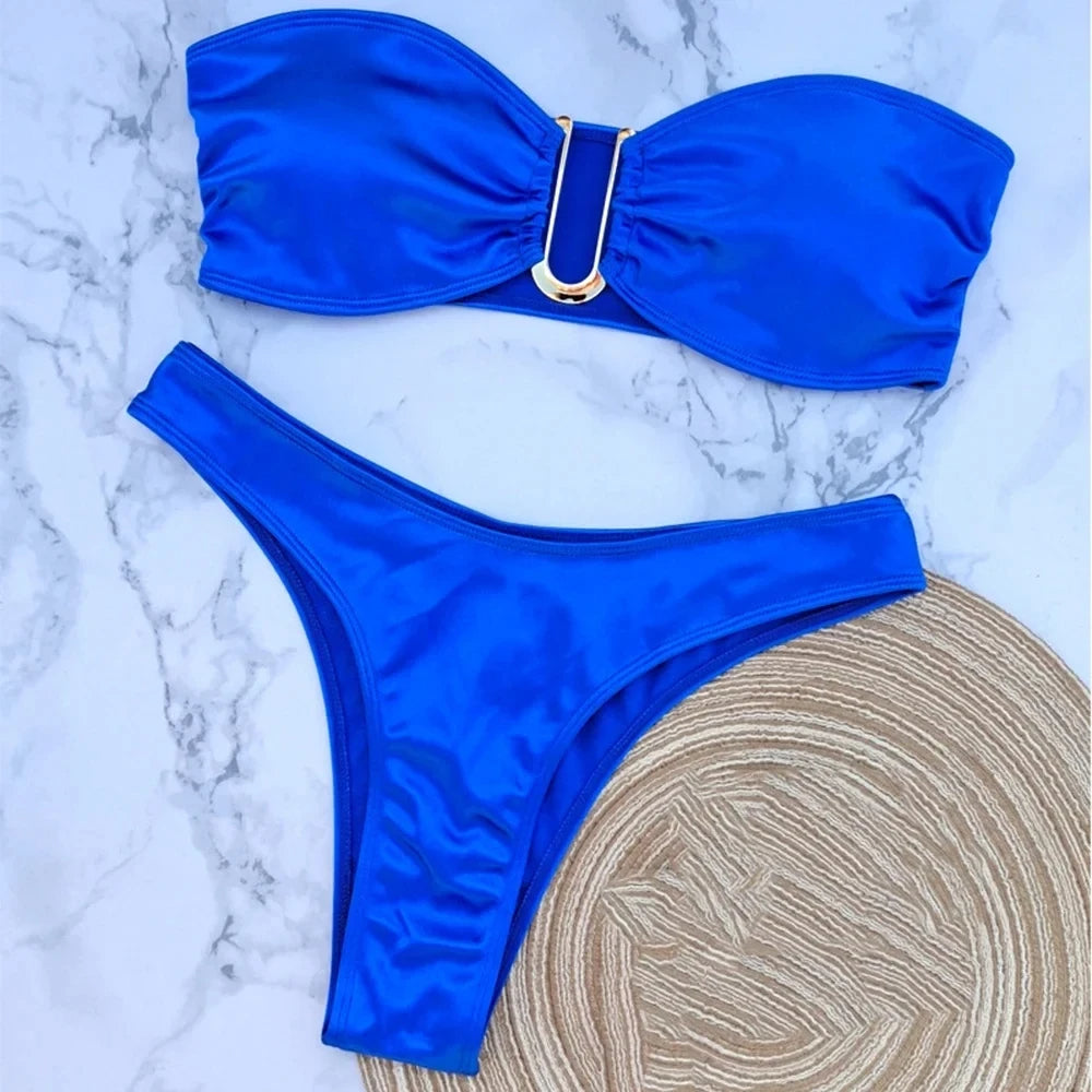 Noor - Strapless U-Shaped Swimwear-Jordyn the Label