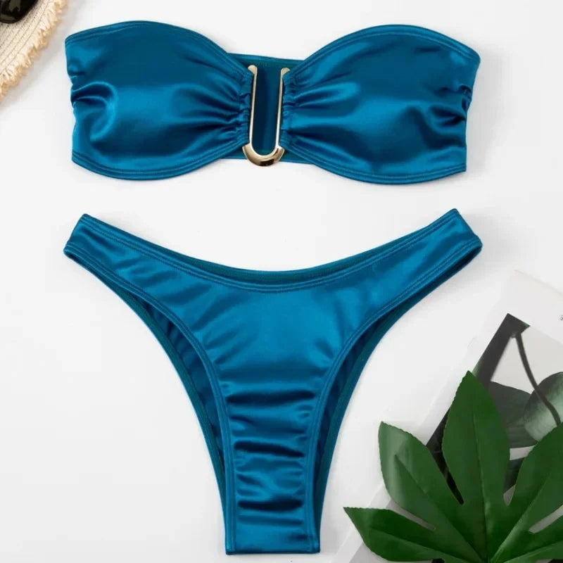Noor - Strapless U-Shaped Swimwear-Jordyn the Label