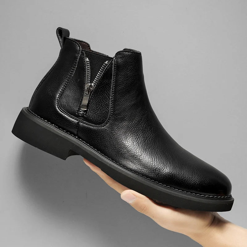 The Dulwich Men's Side Zip Classic Leather Ankle Boots