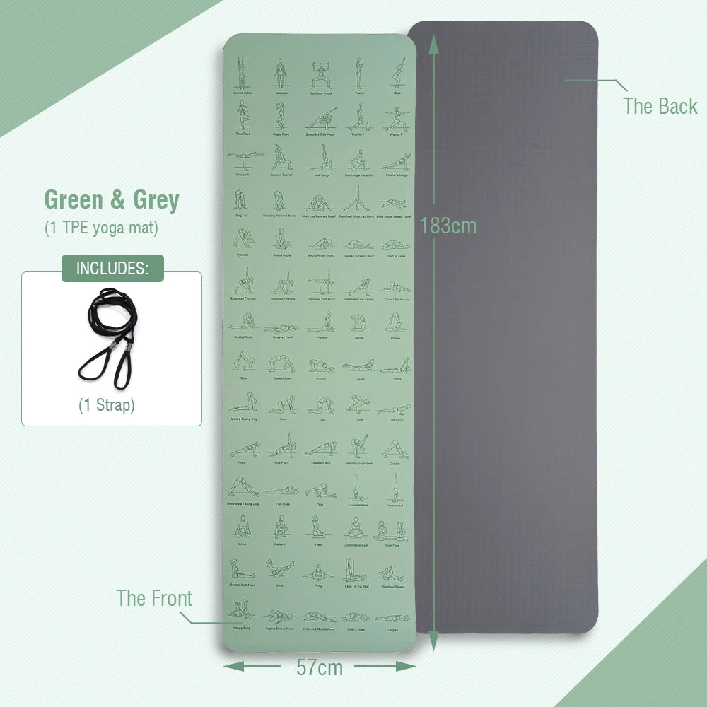 Eco Friendly Non Slip Yoga Mat – Pilates & Fitness Exercise Mat