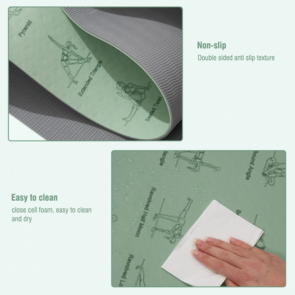 Eco Friendly Non Slip Yoga Mat – Pilates & Fitness Exercise Mat