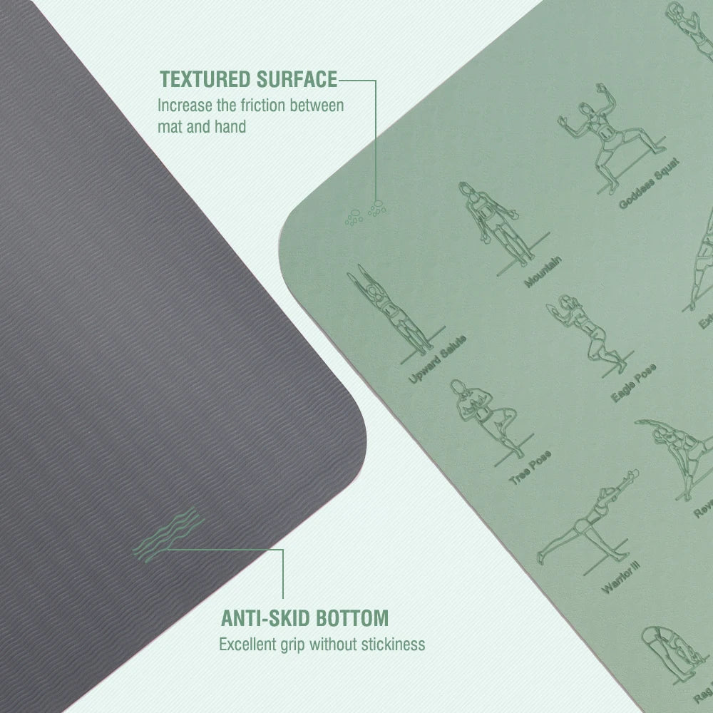 Eco Friendly Non Slip Yoga Mat – Pilates & Fitness Exercise Mat