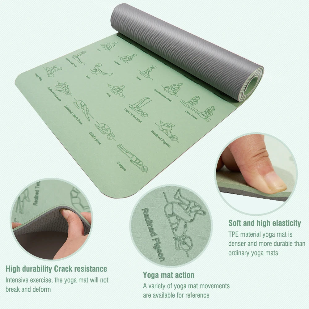 Eco Friendly Non Slip Yoga Mat – Pilates & Fitness Exercise Mat