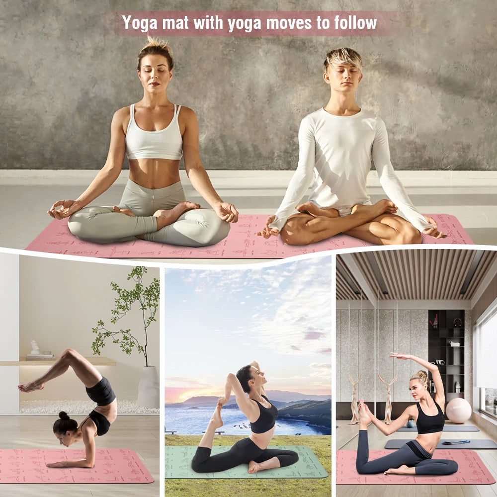 Eco Friendly Non Slip Yoga Mat – Pilates & Fitness Exercise Mat