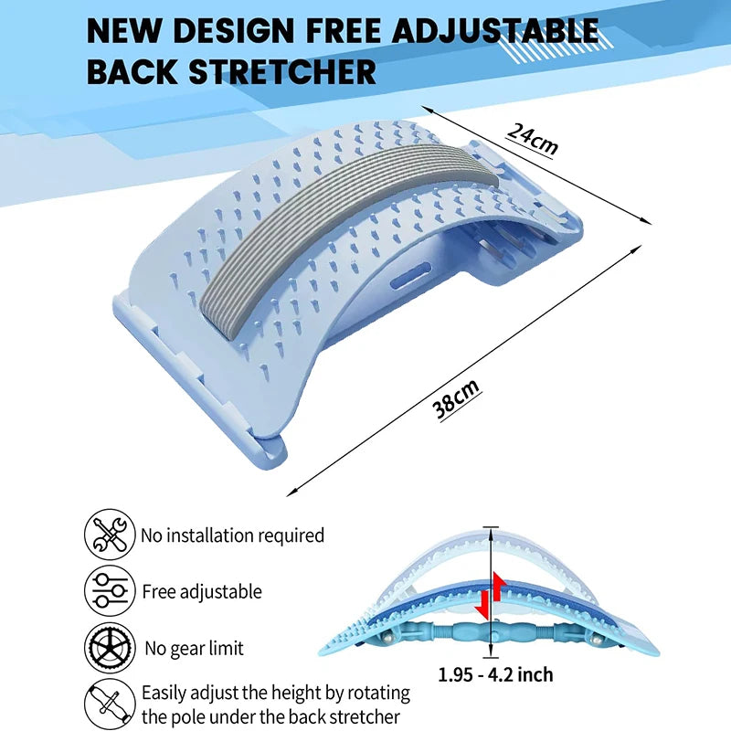 Lumbar Back Stretcher – Spine Support, Pain Relief & Yoga Stretching Device