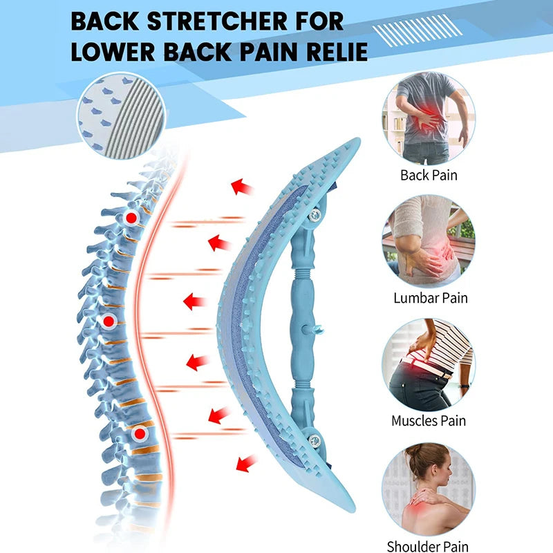 Lumbar Back Stretcher – Spine Support, Pain Relief & Yoga Stretching Device