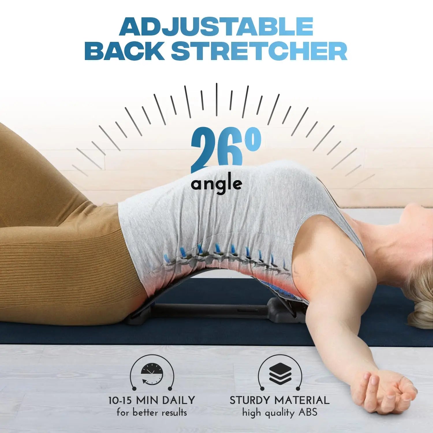 Lumbar Back Stretcher – Spine Support, Pain Relief & Yoga Stretching Device
