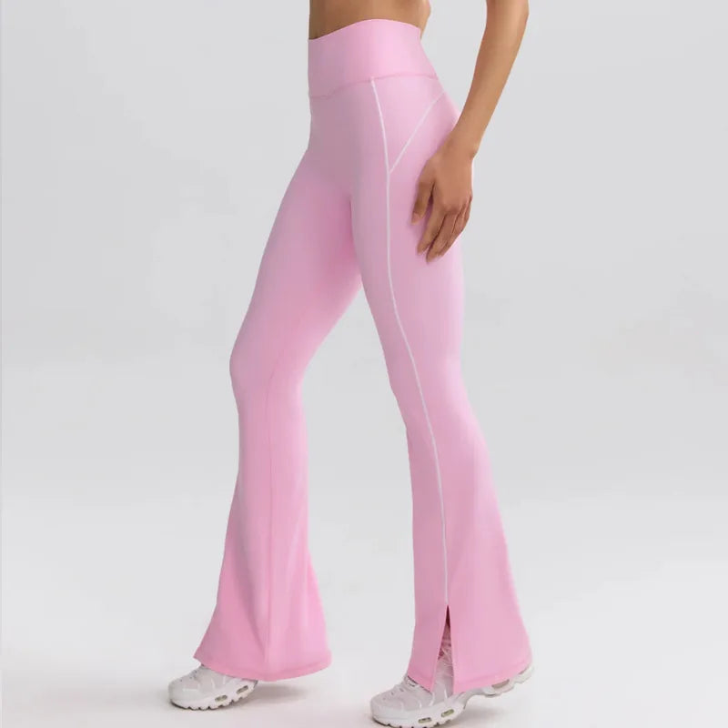 High Waist Flared Yoga Pants – Seamless Gym, Pilates & Fitness Leggings