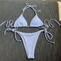 Mila - Halter Ribbed Thong Bikini-Jordyn the Label
