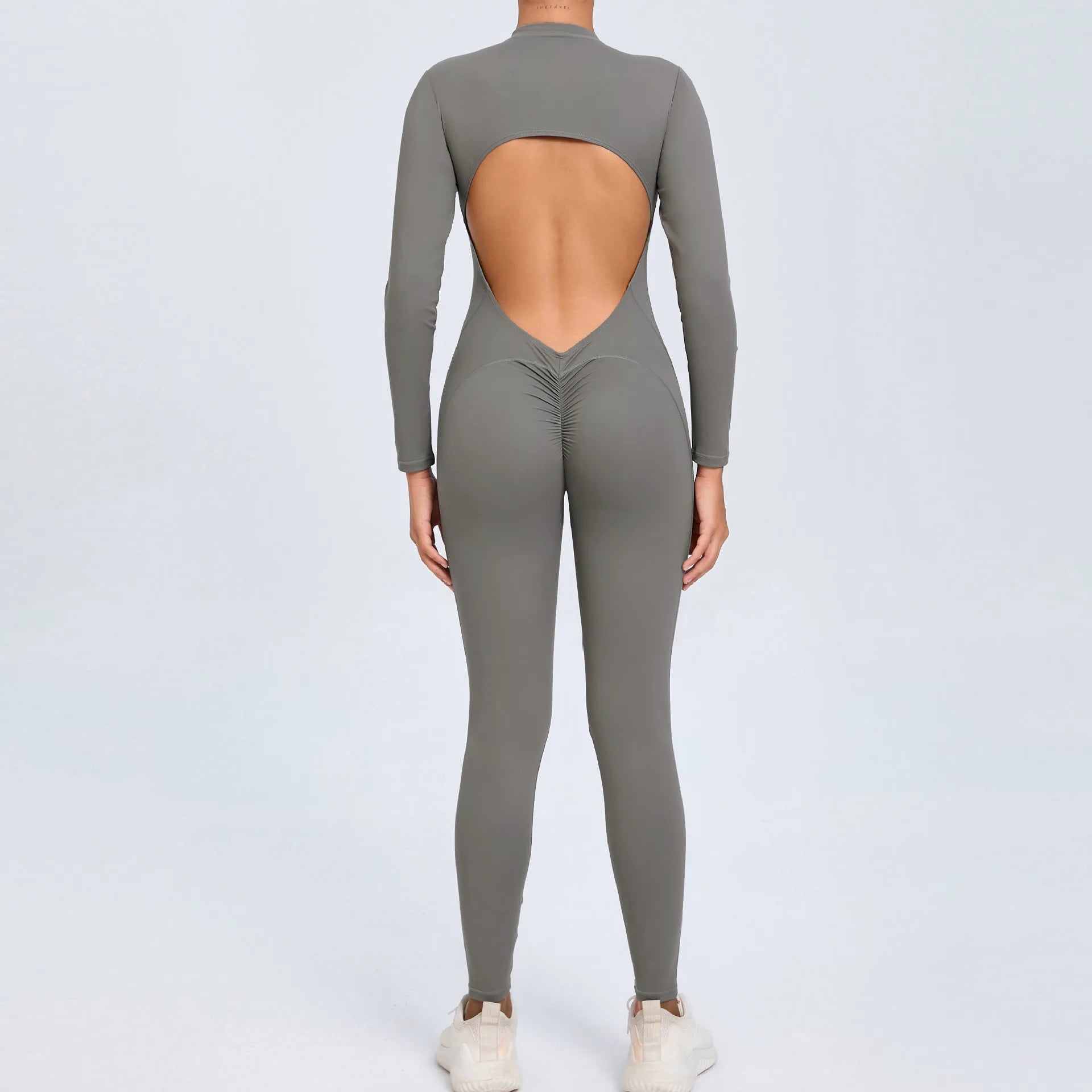 Backless Jumpsuit – Long Sleeve Seamless Activewear