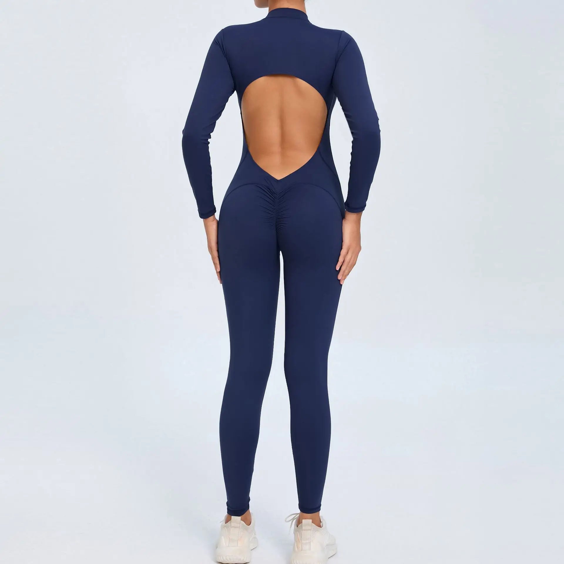 Backless Jumpsuit – Long Sleeve Seamless Activewear