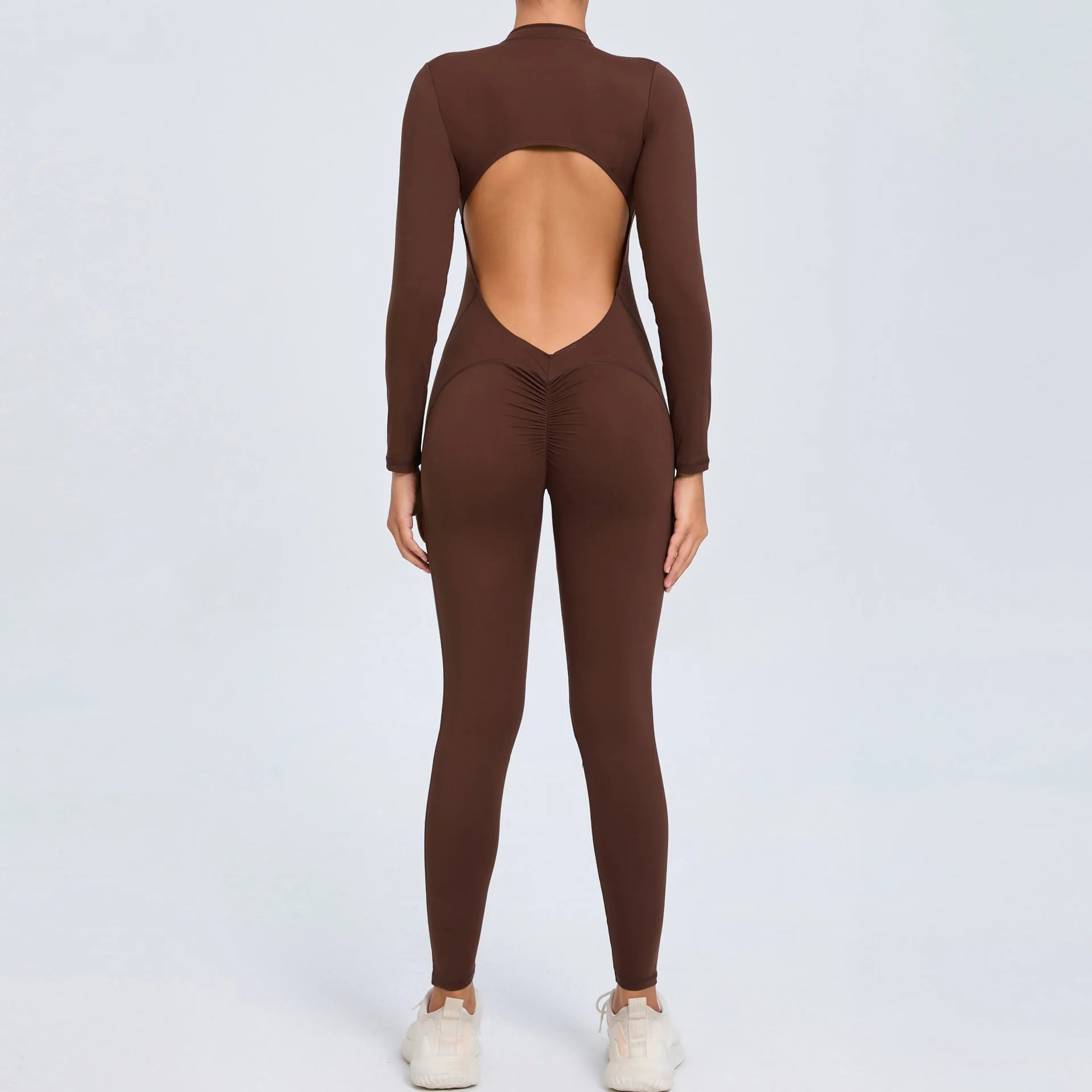 Backless Jumpsuit – Long Sleeve Seamless Activewear