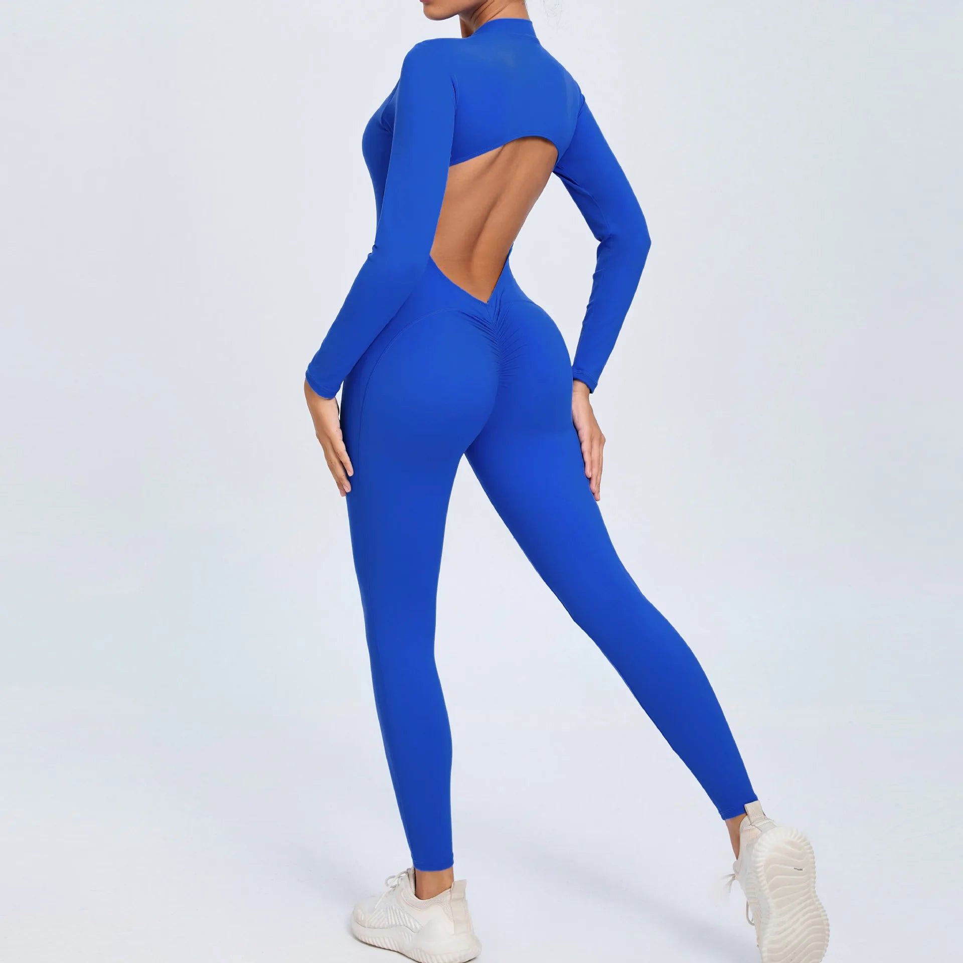 Backless Jumpsuit – Long Sleeve Seamless Activewear