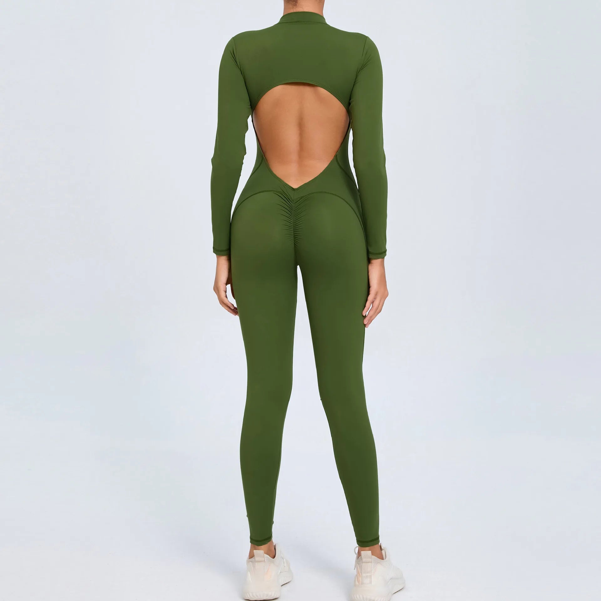 Backless Jumpsuit – Long Sleeve Seamless Activewear