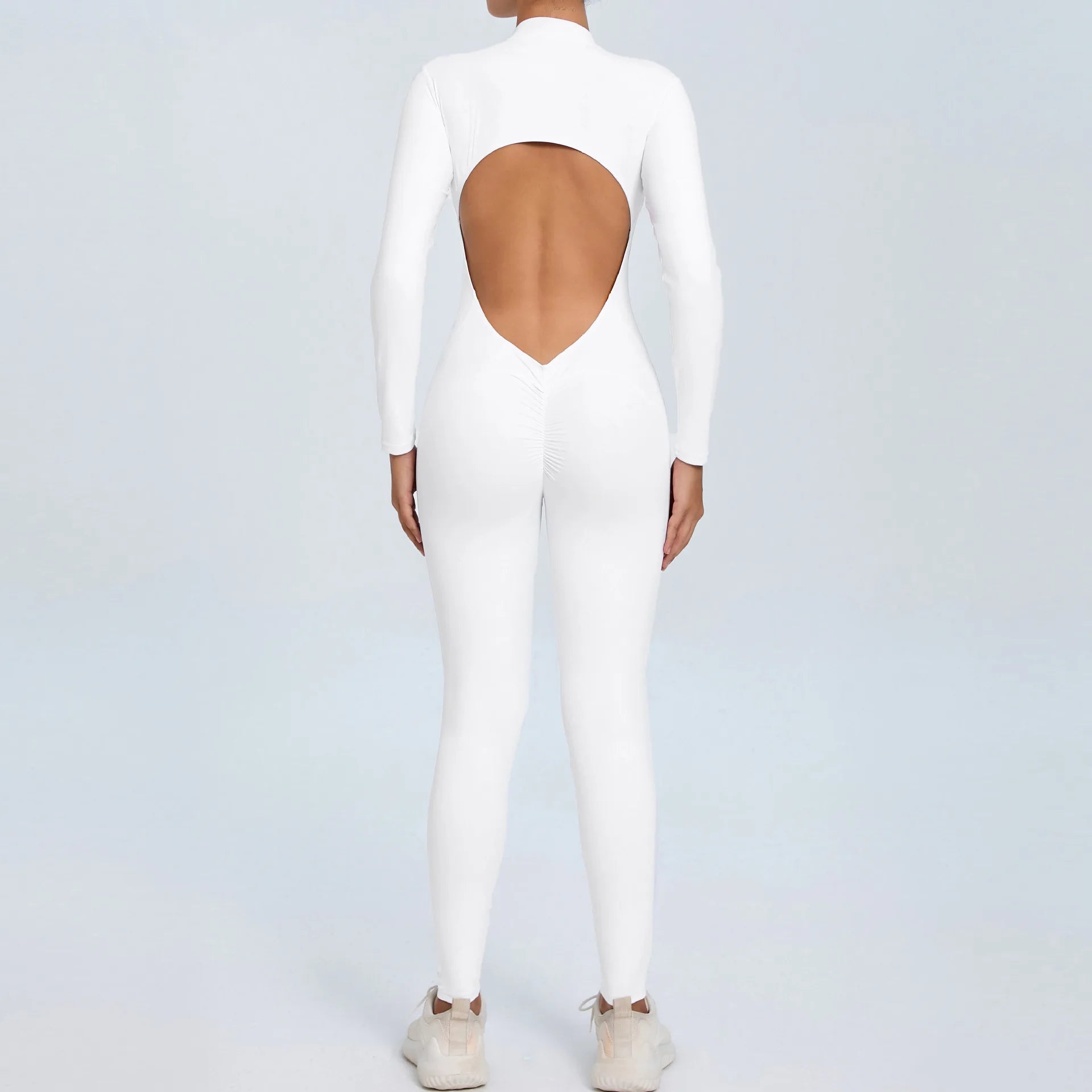 Backless Jumpsuit – Long Sleeve Seamless Activewear