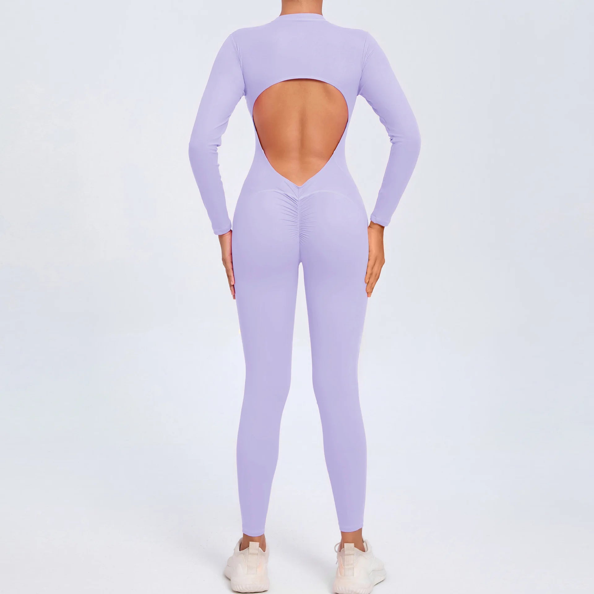 Backless Jumpsuit – Long Sleeve Seamless Activewear
