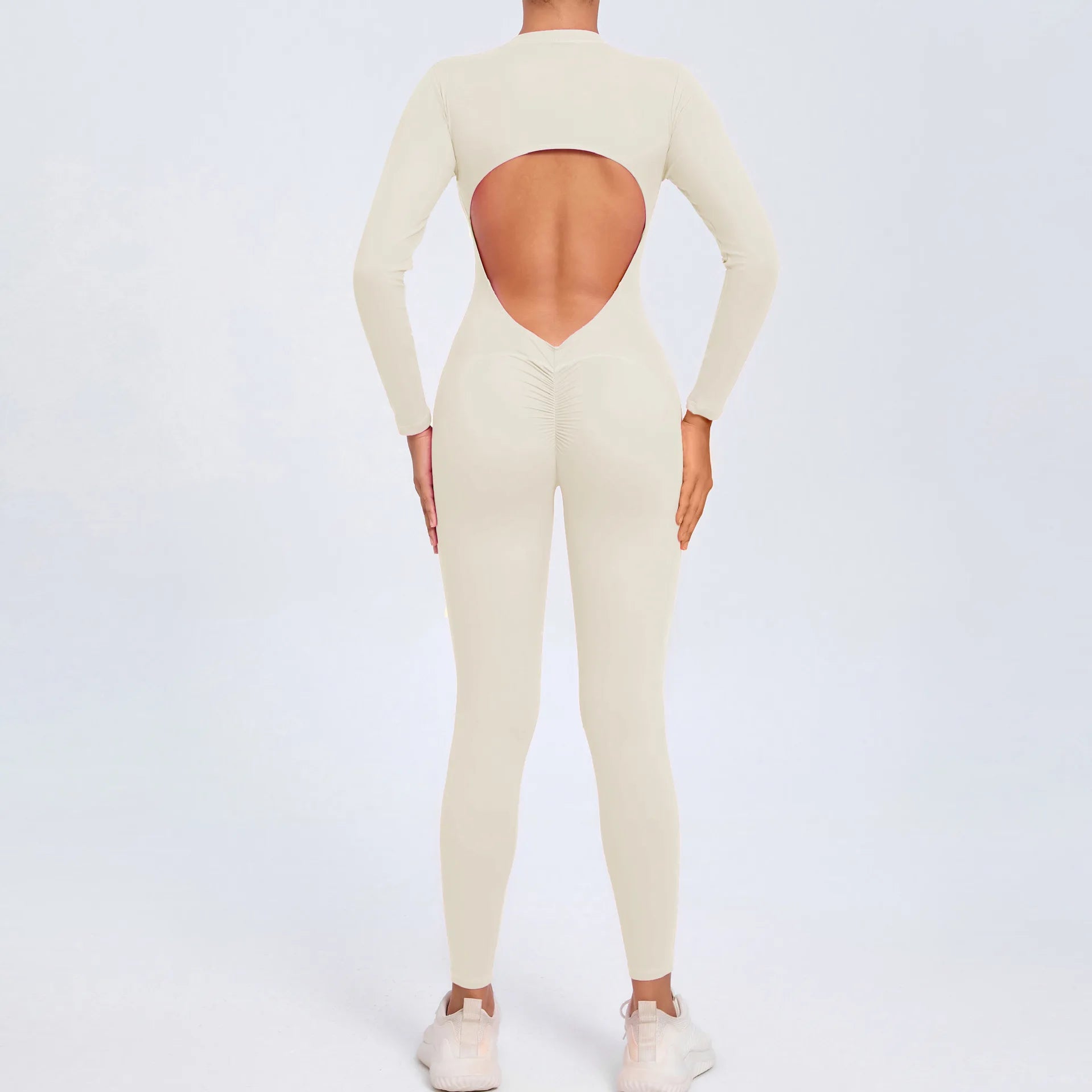 Backless Jumpsuit – Long Sleeve Seamless Activewear