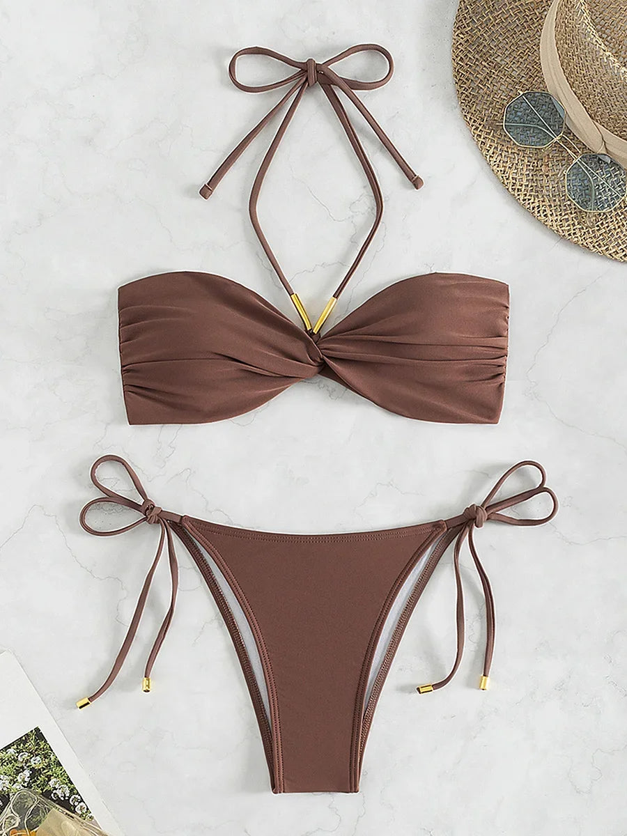 Emma - Trendy Back Knotted Swimsuit-Jordyn the Label