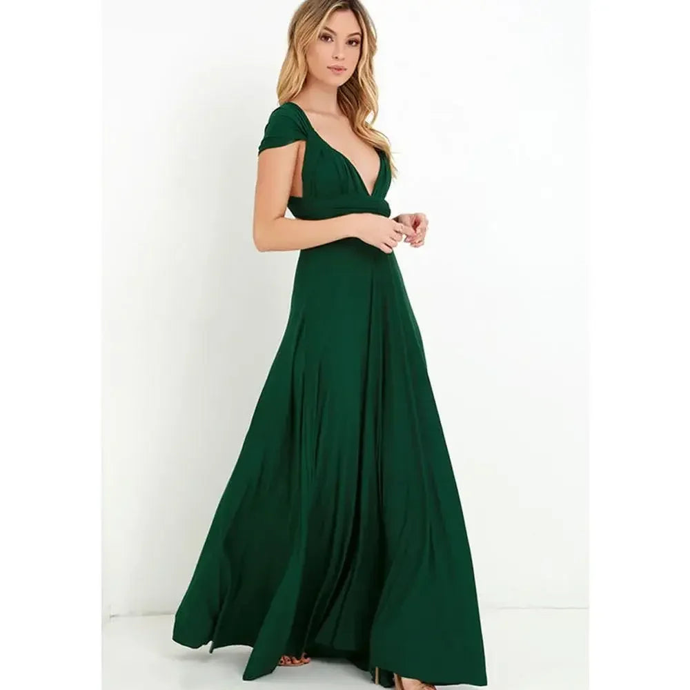 Elegant Halter Backless Maxi Evening Dress