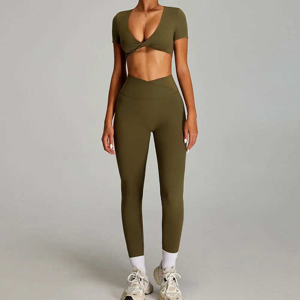 2 Piece Yoga Set – Sports Bra & Leggings Gym Activewear