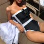 Aubree Bandeau High-Waisted Swimsuit-Jordyn the Label