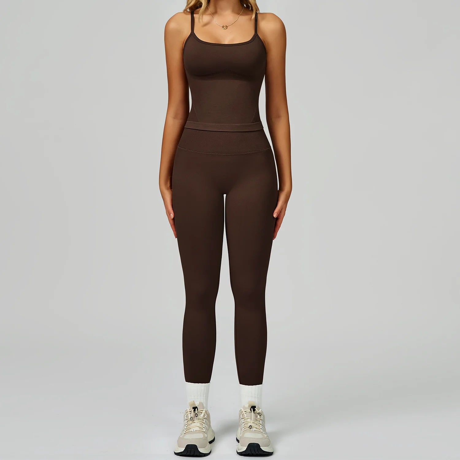 Seamless Yoga Set – Top & High Waist Leggings Activewear