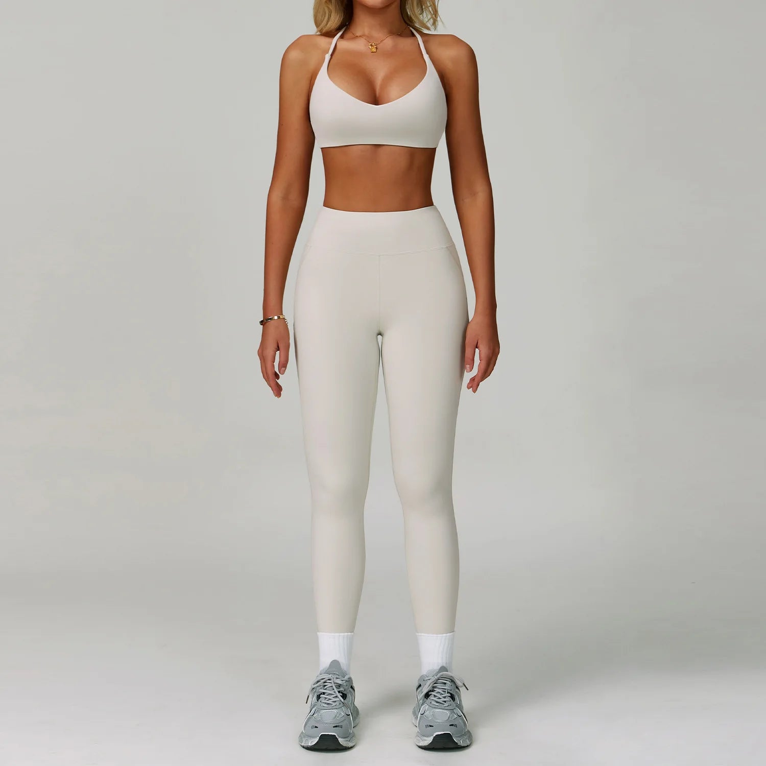 2 Piece Yoga Set – Sports Bra & High Waist Leggings Seamless Activewear