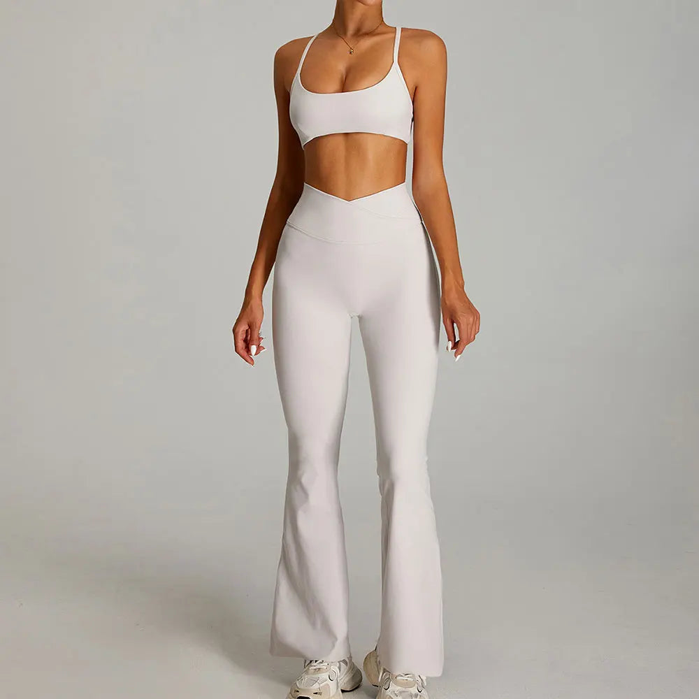 2 Piece Yoga Set – Sports Bra & High Waist Leggings Gym Activewear