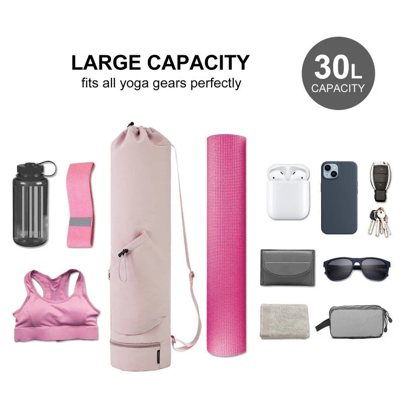 Yoga Mat Bag with Water Bottle Pocket – Multi-Functional Carrier for Gym, Pilates & Fitness