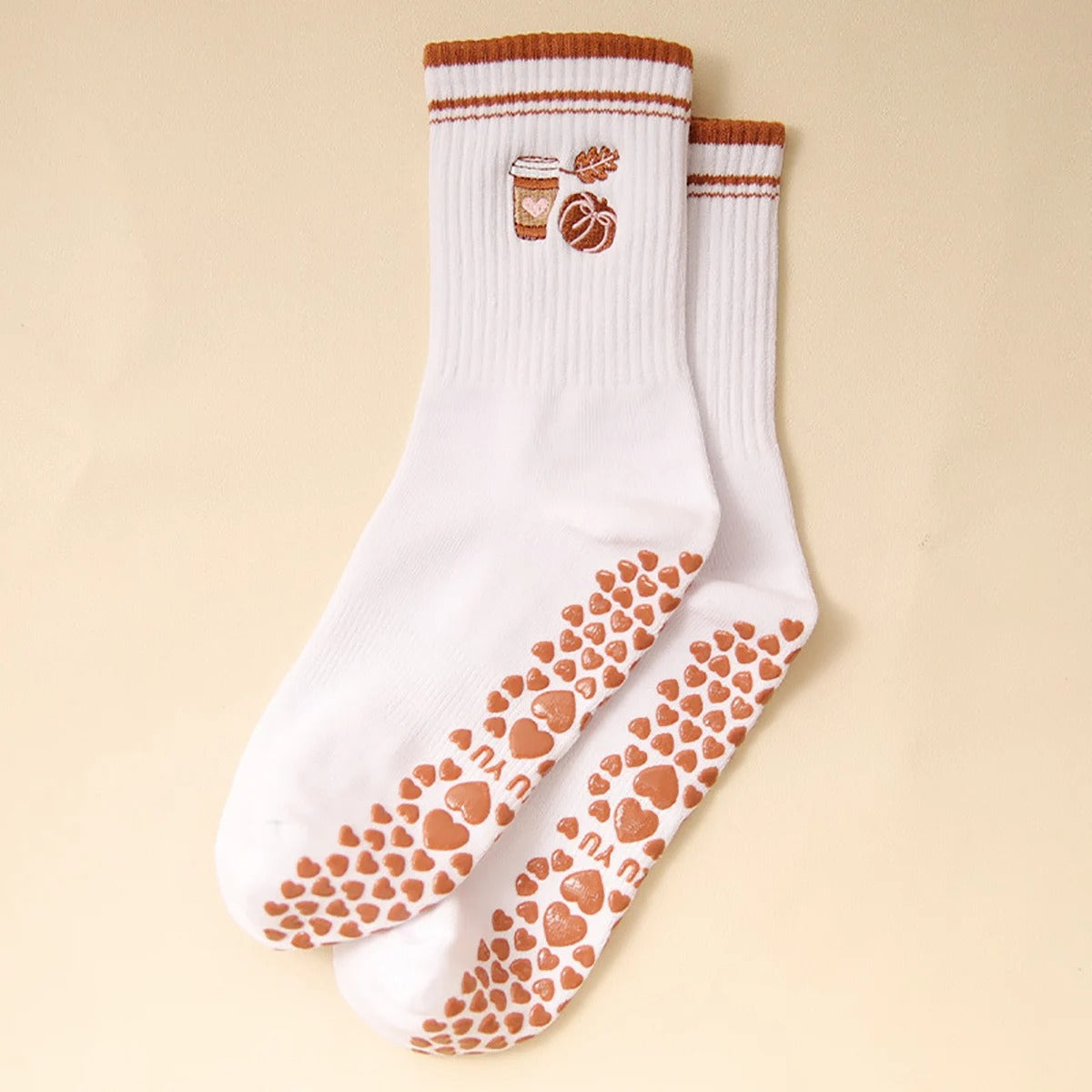 Autumn Sports Socks – Non Slip Fitness Yoga Pilates & Cycling Socks