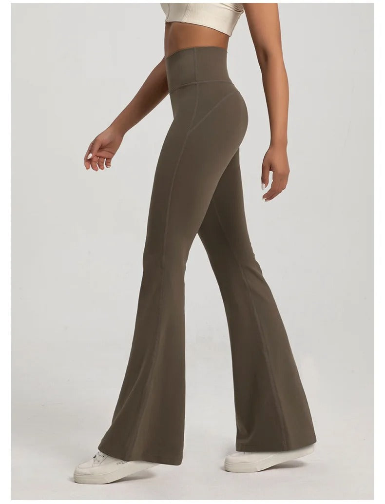 High Waist Flare Pants – Bootcut Yoga Trousers Casual Activewear