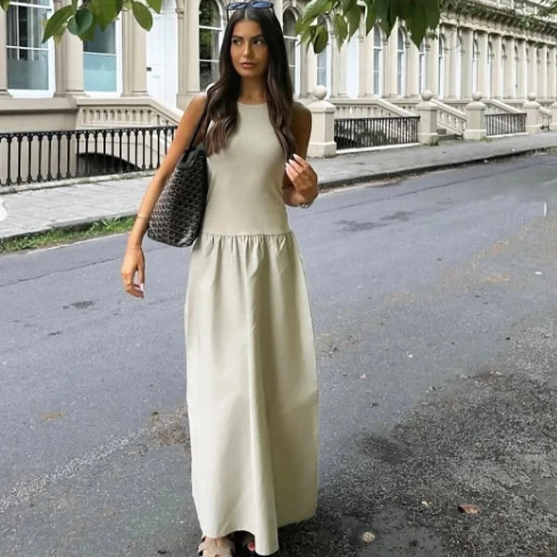 Maxi Dress – Elegant Sleeveless Casual Long Summer Dress