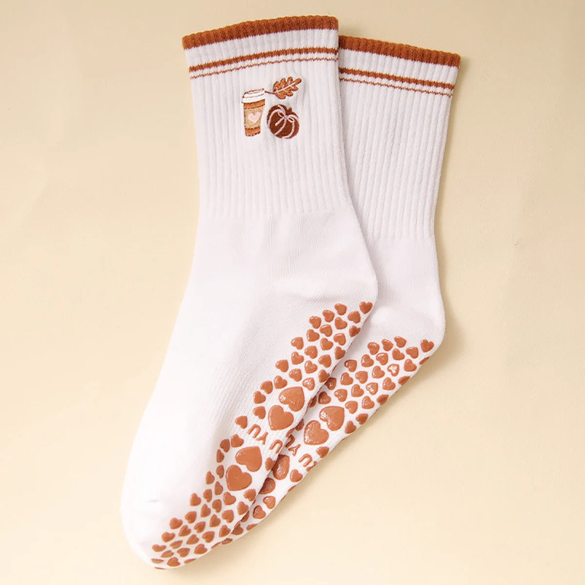 Autumn Sports Socks – Non Slip Fitness Yoga Pilates & Cycling Socks