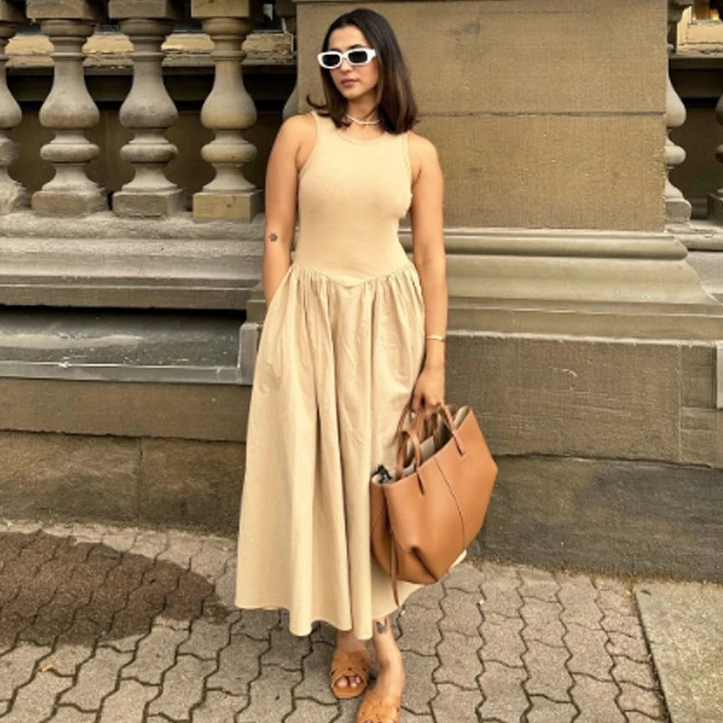 Maxi Dress – Elegant Sleeveless Casual Long Summer Dress
