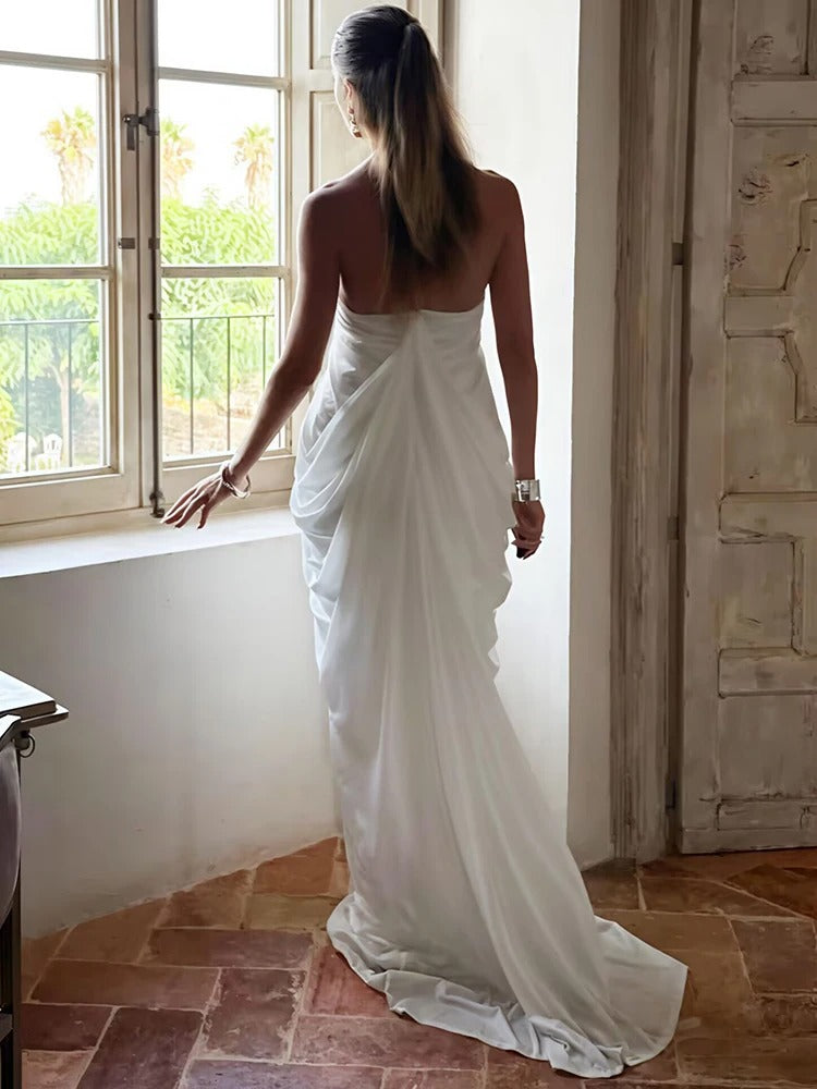 Halter Maxi Dress – Elegant Backless Grecian Gown
