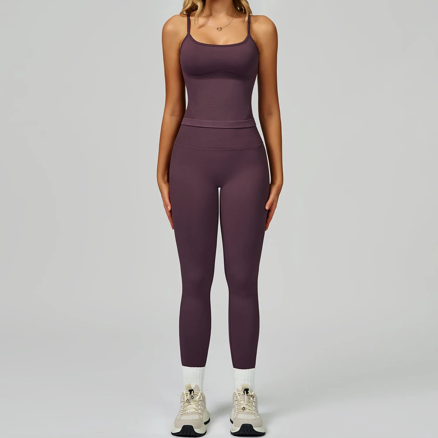 Seamless Yoga Set – Top & High Waist Leggings Activewear