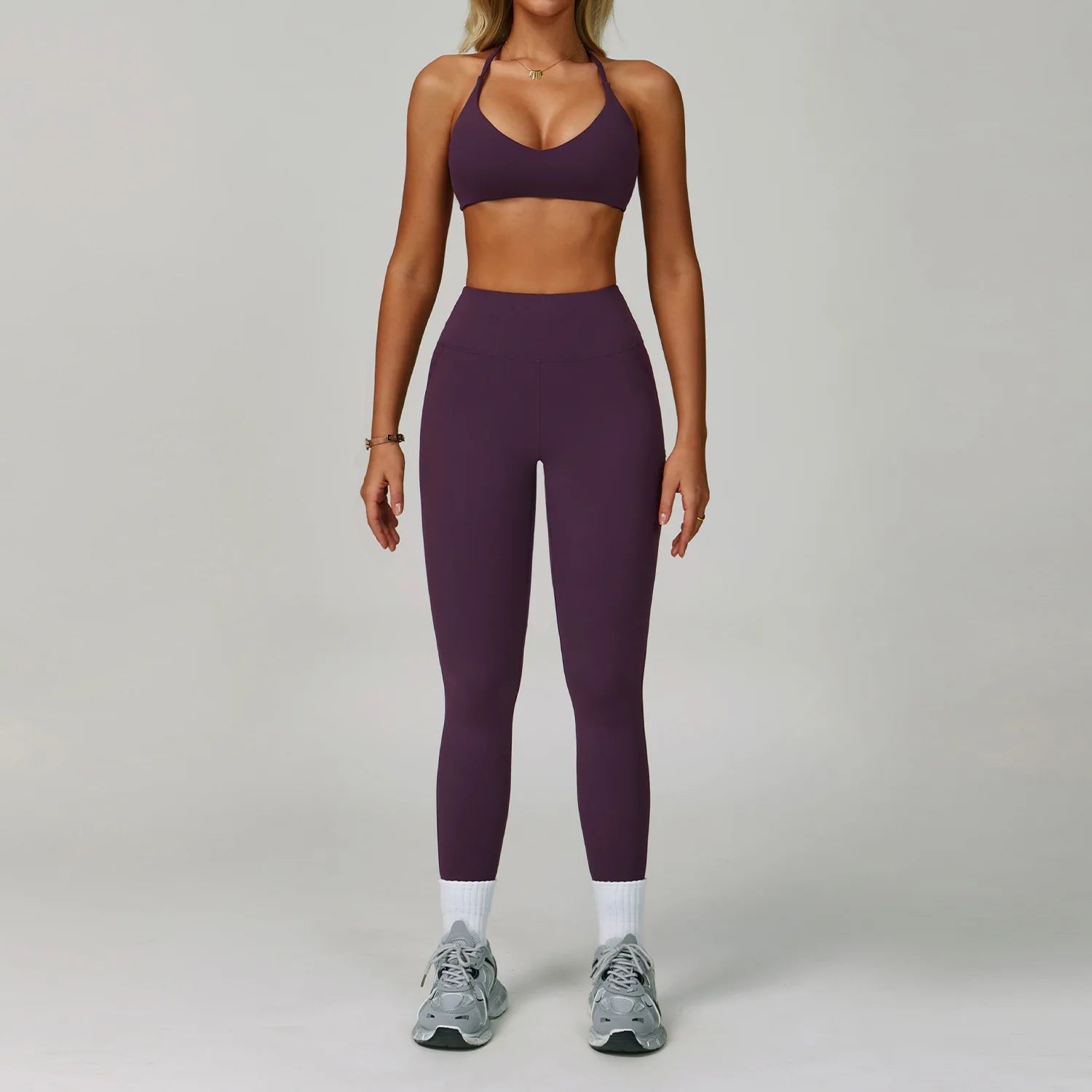 2 Piece Yoga Set – Sports Bra & High Waist Leggings Seamless Activewear