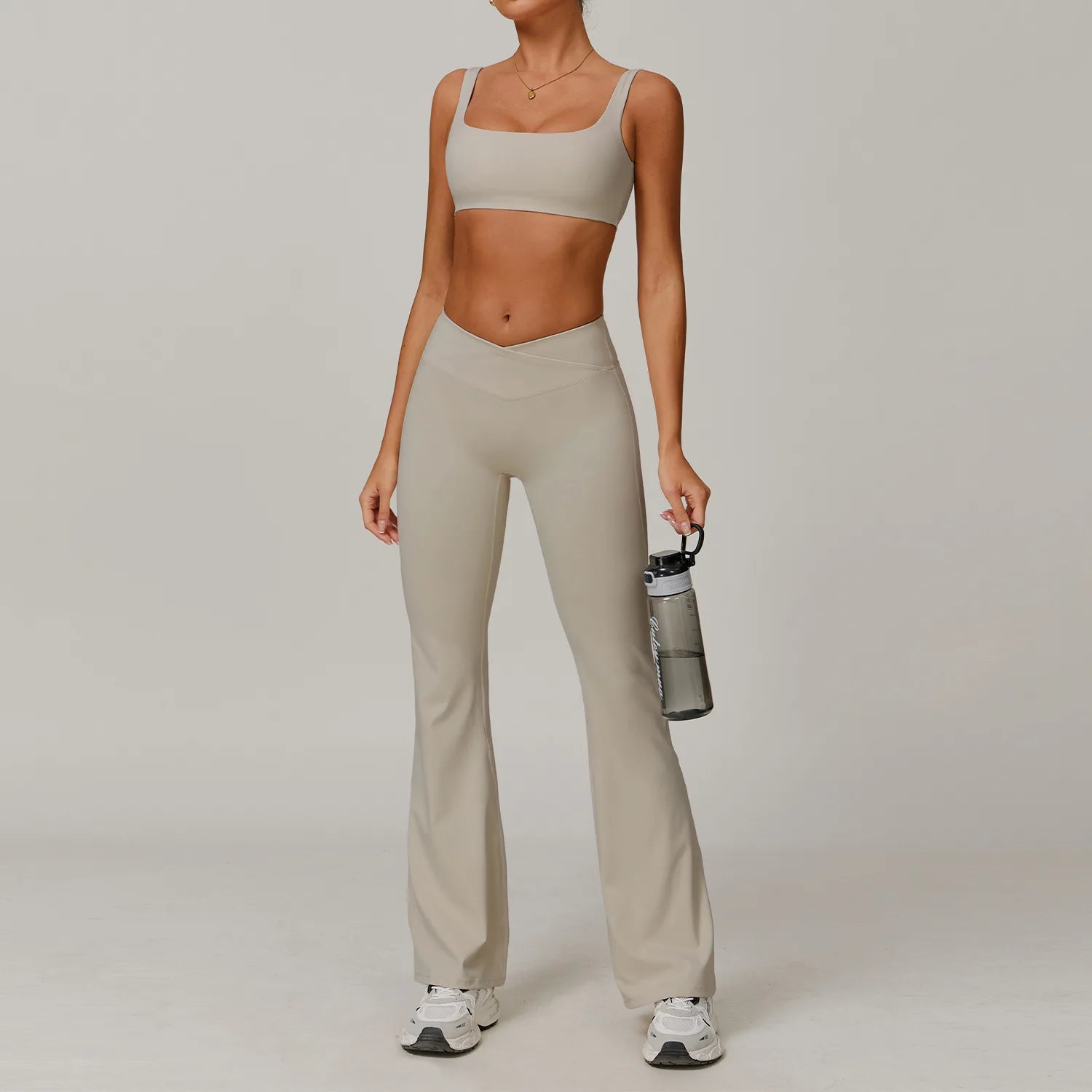 2 Piece Yoga Set – Sports Bra & Flare Leggings Activewear