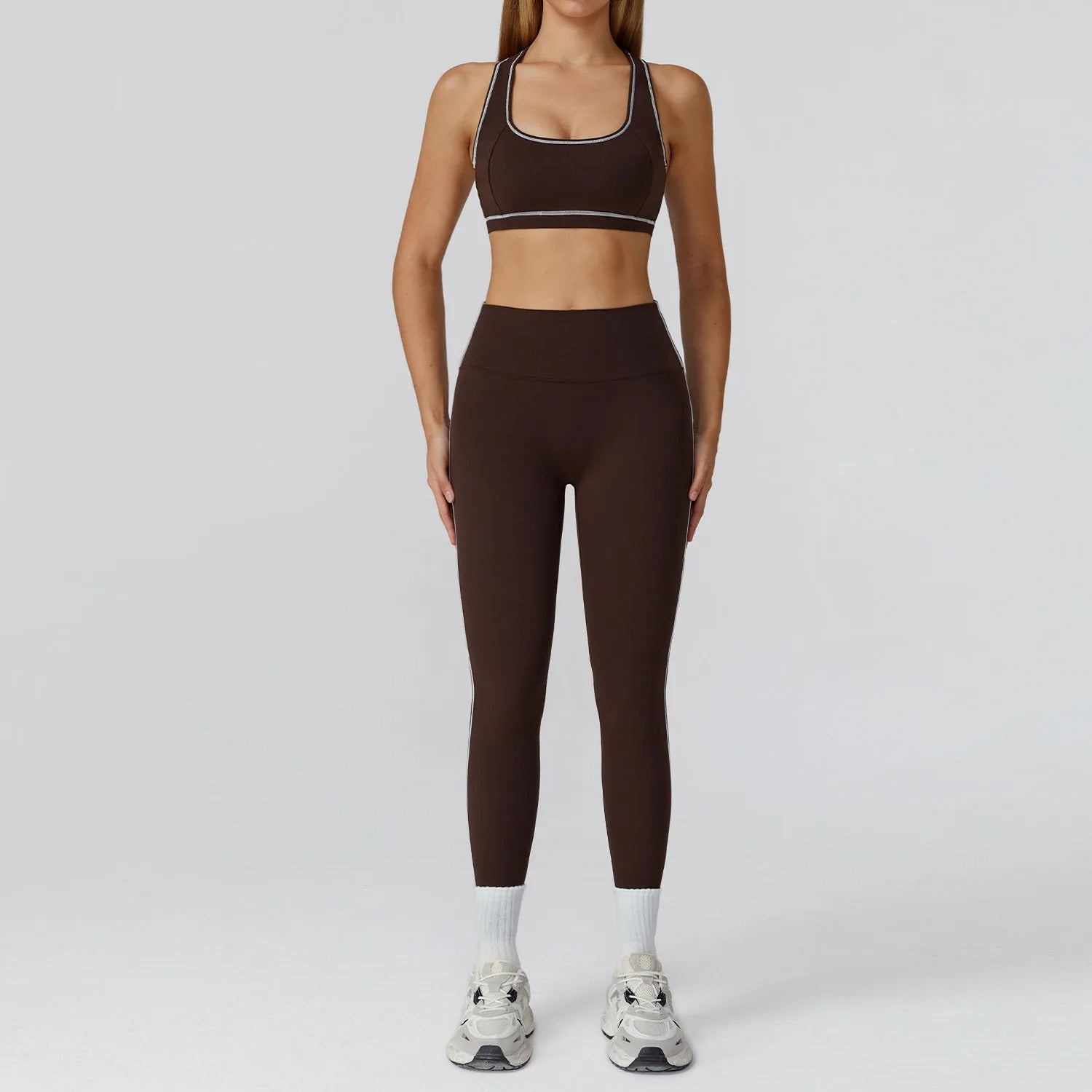 2 Piece Yoga Set – Sports Bra & High Waist Leggings Gym Fitness Outfit