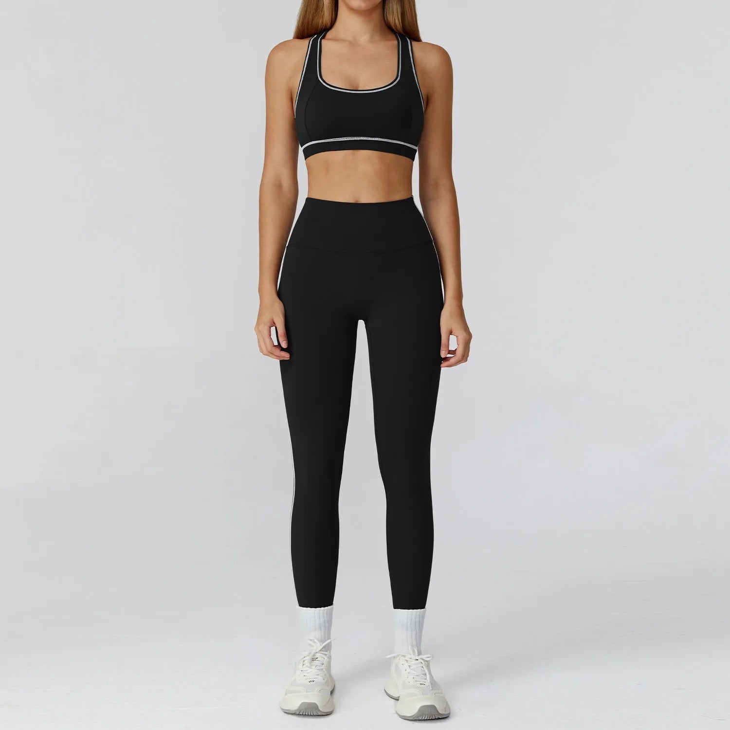 2 Piece Yoga Set – Sports Bra & High Waist Leggings Gym Fitness Outfit
