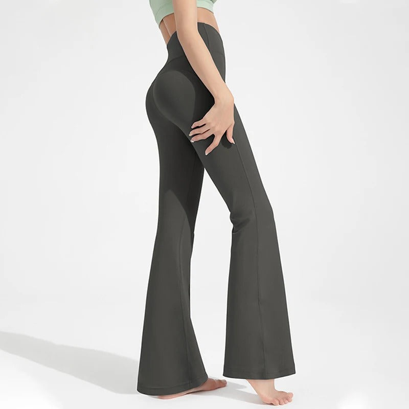 High Waist Flare Pants – Bootcut Yoga Trousers Casual Activewear