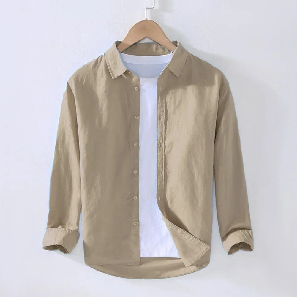 Men’s Casual Linen Shirt – Lightweight Summer Top