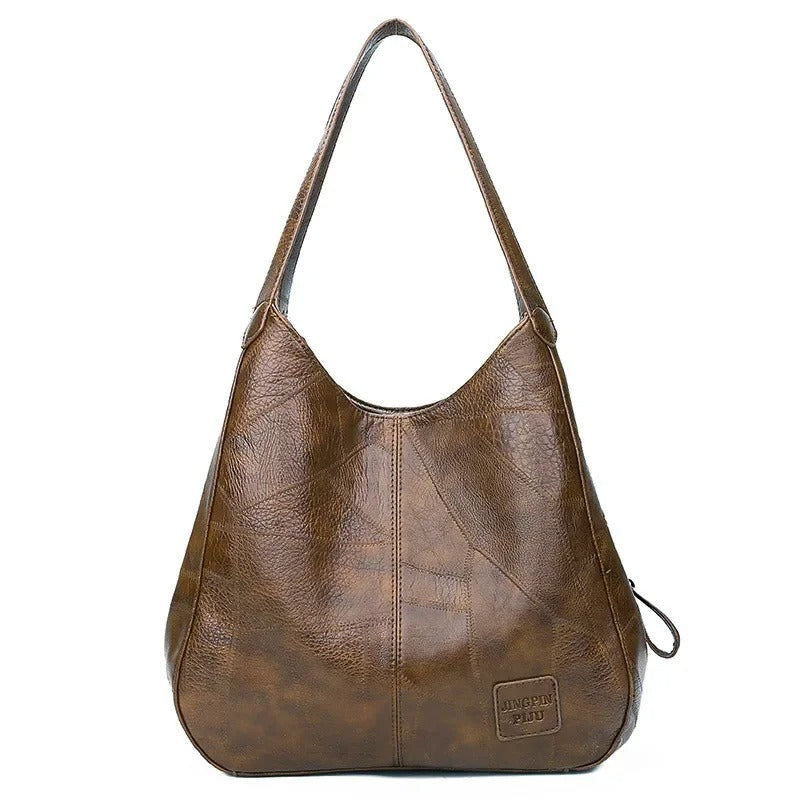 Leather Tote Bag – Large Designer Shoulder Handbag with Top Handle
