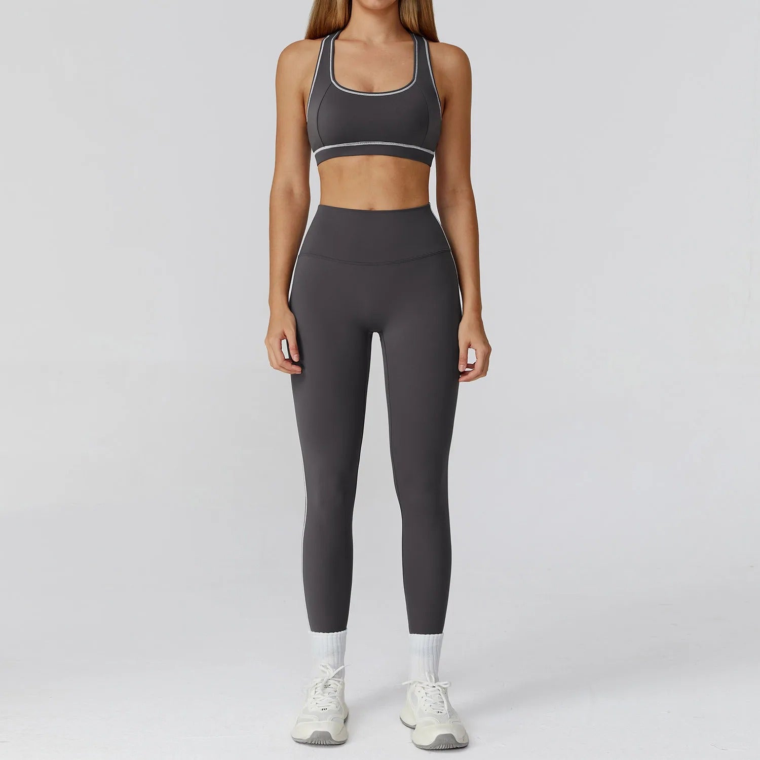 2 Piece Yoga Set – Sports Bra & High Waist Leggings Gym Fitness Outfit
