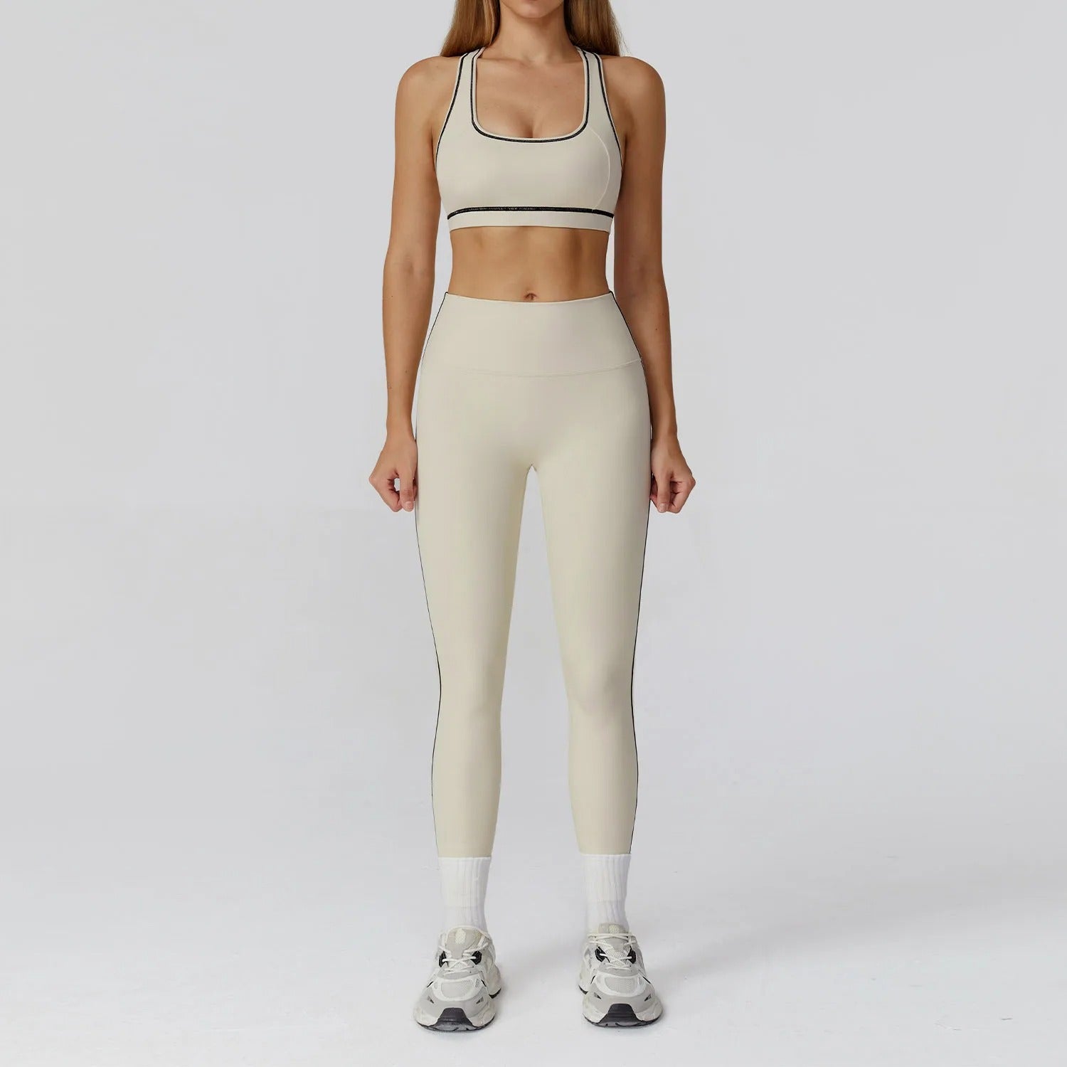 2 Piece Yoga Set – Sports Bra & High Waist Leggings Gym Fitness Outfit