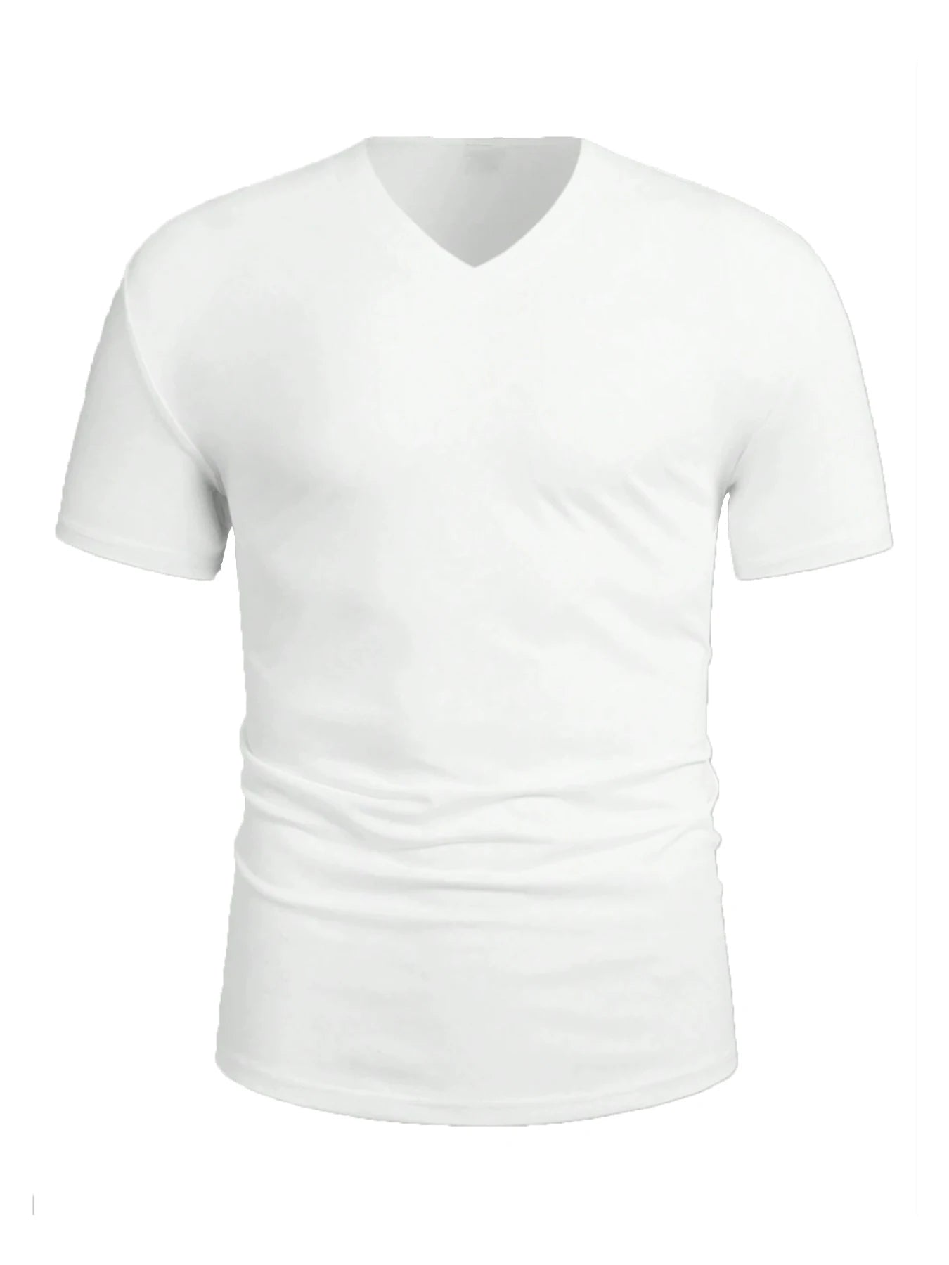 Men’s Slim Fit V Neck T Shirt – Casual Short Sleeve Cotton Tee