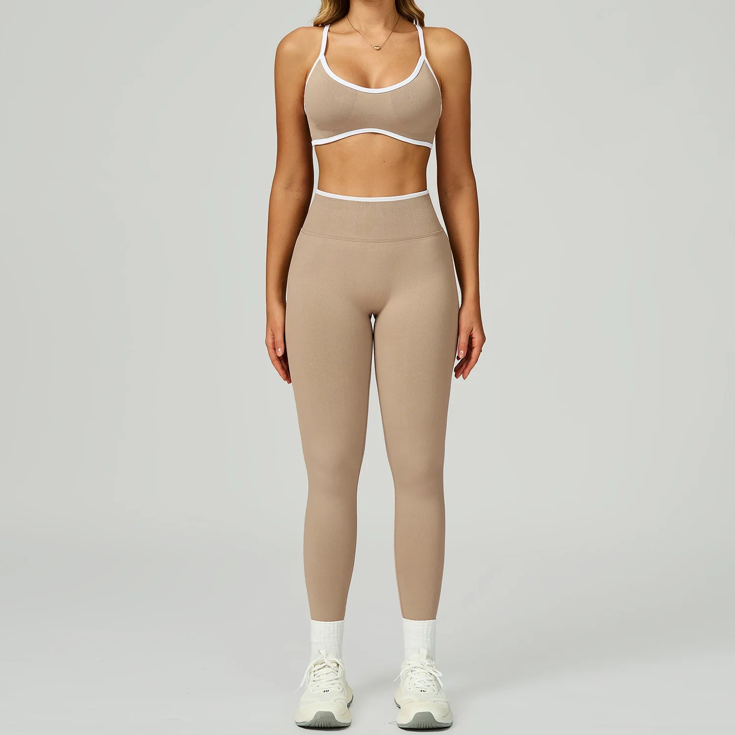 Seamless Yoga Set – Sports Bra & High Waist Leggings Activewear