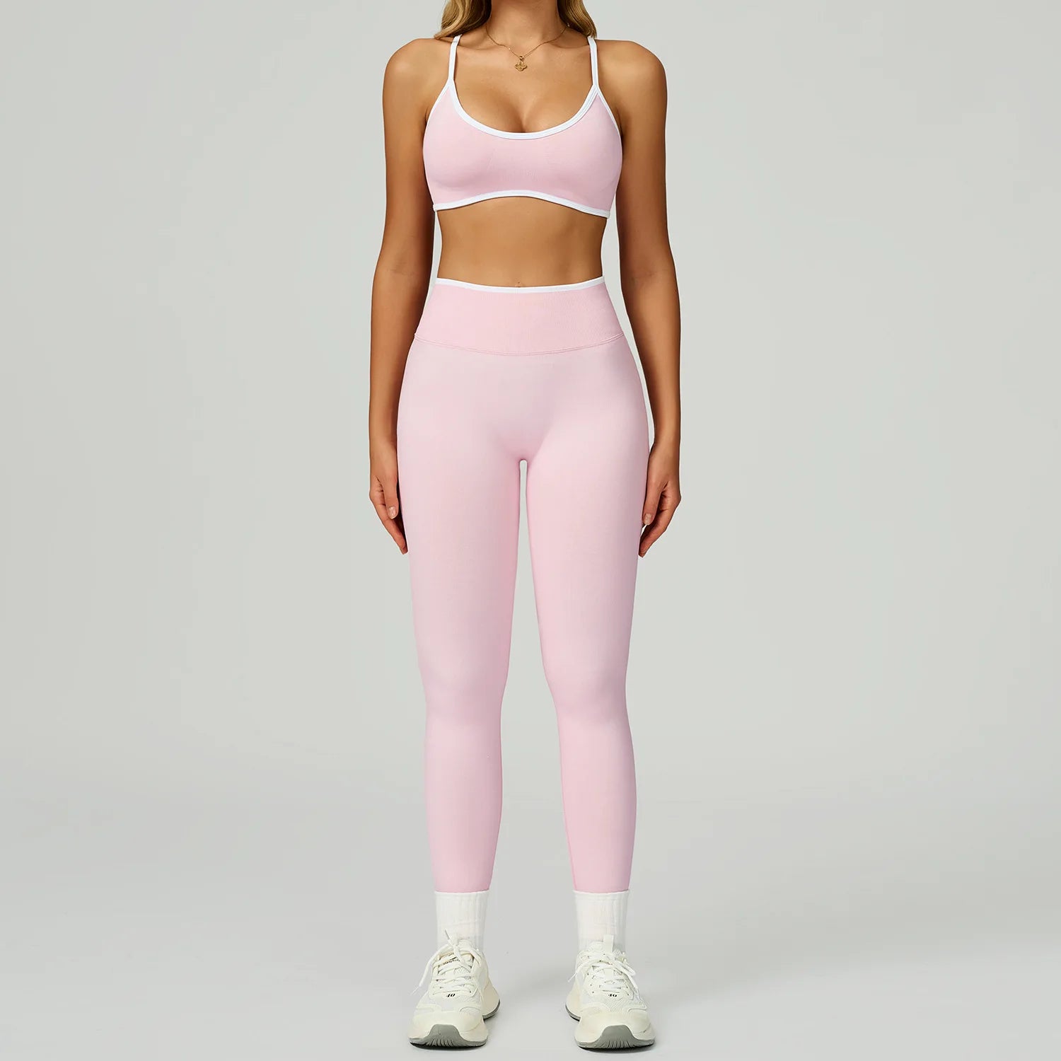 Seamless Yoga Set – Sports Bra & High Waist Leggings Activewear